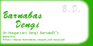 barnabas dengi business card